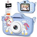 Ulikey Kinderkamera, Digitalkamera Kinder Kamera, 1080P HD Selfie Fotoapparat...
