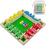 Shut The Box Spiel 4-Spieler, Holz Brettspiel Holz Mathematik Traditional Pub...