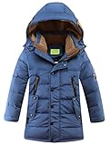 Vogstyle Jungen Winterjacke mit Kapuze Jacken Blouson Kinder Kapuzenparka Warm...