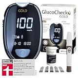 GlucoCheck GOLD Blutzuckermessgerät (mg/dl) zur Blutzucker-Selbstkontrolle bei...