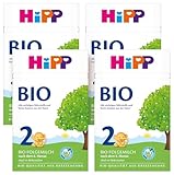 HiPP 2 Bio Folgemilch (4 x 600g), nach dem 6. Monat, mit Omega-3 (DHA, ALA),...