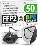 ADESTE – 50x FFP2 NR D Maske, Hygienische 5-lagige Staubschutzmaske,...