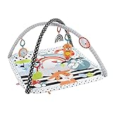 Fisher-Price Tierfreunde Kontrast-Spieldecke, Spielbogen, mit Musik und Licht,...