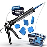 9” Kartuschenpistole Set [inkl. 5 Fugenglätter] – Profi Kartuschenpresse...