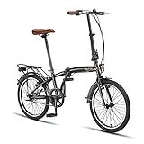 PACTO Eleven Klapprad 20 Zoll mit Schnelles Faltsystem (10 Sek), Stahlrahmen,...