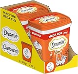 Dreamies Katzensnacks mit Huhngeschmack, 2x350g – Außen knusprige & innen...