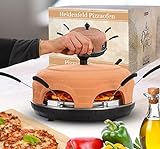 Heidenfeld Pizzaofen Pizzachef | Platz für 6 Personen - Elektrischer Pizza Ofen...