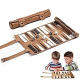 Backgammon Spiel Set, Klassisches Backgammon-Set für Erwachsene, Spielfeld BxT:...