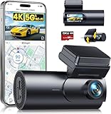 GKU 4K Dashcam Auto Vorne Hinten, 5GHz WiFi GPS, Dual Dash Cam, 1.5” IPS Mini...
