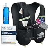 Laufweste Damen Herren - Ultraleicht Running Vest mit 500ml Trinkflasche, 6...