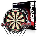WINMAU Blade 6 Professionelle Bristle Klassische Dartscheibe with Darts Set (2...