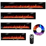 Elektrokamin Wandkamin Ben 250cm mit LED Flammensimulation - Farbwechsel - inkl....