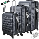 KESSER® 3pcs Hartkoffer Koffer Set Reisekoffer Set Trolley Koffer inkl....