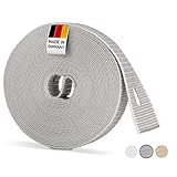 BAUHELD® 6m Rolladengurt 14mm Grau [Made in Germany] - Für Rolläden an Türen...