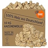 ORANGE DEAL Anzünder Holzwolle Öko 10kg (ca. 760 Stück) Anzündwolle...