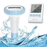 Funk PoolThermometer, WiFi Schwimmende Pool thermometer mit Indoor-Temperatur...