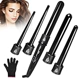 FACAIO Welleneisen, 5-in-1 Lockenstab, Keramik Turmalin Beschichtung...