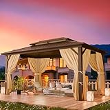 HOTEEL 3x3.65m Hardtop Pavillon Wasserdicht Stabil Winterfest, Gartenpavillon...
