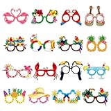 16 Stück Hawaiian Brille,Lustige Papier Partybrillen,Hawaiian Tropische Sommer...