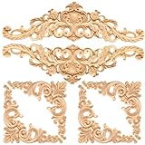 Dtoterul Holz Ornamente 6 Stücke Ornamente Holz Ecke Onlay Applique Möbel Holz...