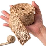 IPEA Juteband 50 mm zum Dekorieren Nähen Basteln - 20 Meter - Jute Band...