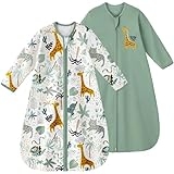 Yoofoss 2er Pack Baby Schlafsack Sommer 100% Baumwolle 0.5 Tog Sommerschlafsack...