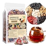 Jgfwat 25 Beutel Ginseng Six Treasure Tea,Kidney Detox Tee, Ginseng Rote Dattel...