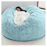 Riesiger Pelz-Sitzsack für Wohnzimmermöbel – XXL flauschiger Velours,...