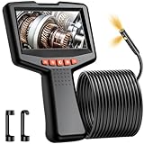 FINIBO Endoskopkamera mit Licht 5m, Dual Lens Endoskop mit 4.3-Zoll-IPS-...