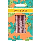 Burt's Bees Lippenfarben-Geschenkset, 3 Lippenschimmer in Pfingstrosen-,...
