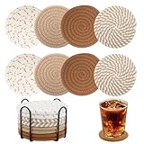 Untersetzer rund für Gläser 8er Set, Untersetzer Gläser für Getränke, Bar,...