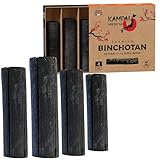 KAMPAI Aktivkohle für Wasser, 4 Stück, Filter 2,5 l bis 3 l, Binchotan, grobe...