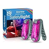 Anrrew Blinklicht Schulranzen Licht LED Sicherheitslicht 2er Set,Clip Reflektor...