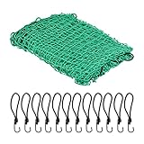 Relaxdays Anhängernetz 3 x 4 m, mit 12 Haken, Eckmarkierungen, Gummiseil,...