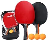 Symagalbst Professionel Tischtennis Set 2 Tischtennisschläger mit 3 Tischtennis...