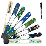 Vicloon Notfall-Armband für Kinder, 8 Stück Sicherheits ID Armband mit 1...