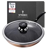 NYORD Kupferpfanne - Antihaft, Kratzfest, Pfanne Wabenstruktur, Hybrid Kupfer...
