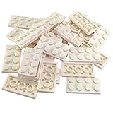 Lego® City - 25 Stück 2x4 Platten in Weiß - Basic Classic Bauplatten für...