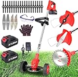 Akku-Rasentrimmer 21V Elektrischer Rasentrimmer - Rasentrimmer Mit 4.0AH...