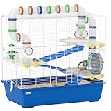 PawHut Hamsterkäfig für Zwerghamster 4 Etagen Nagerkäfig Kleintierkäfig mit...