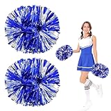 2er-Pack Pompons Cheerleading, Cheerleading Poms mit Griffen, Mittelgroßes...