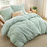 BEDSURE Bettwäsche 135x200 4teilig Baumwolle - Bettwäsche-Sets Grün Bettbezug...
