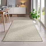 Handweb-Teppich aus Schurwolle in Skandinavischem Landhaus Design in vielen...