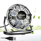 VGUARD USB Ventilator Mini Tischventilator 360° Drehung Neigbar Fan Super...