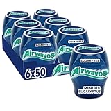 Airwaves Kaugummi Zuckerfrei, Menthol Eukalyptus Gum, 6 x 50 Dragees,...
