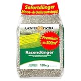 versando 10kg Rasendünger Frühjahr Sommer bis 500m²: verdrängt Moos und...
