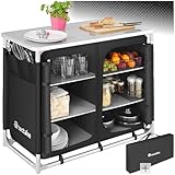 tectake® Faltbare Reiseküche, Camping Küche, Camping Zubehör Küchenschrank,...