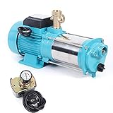 TESUGN Kreiselpumpe 1300W Edelstahl Kreiselpumpe Gartenpumpe Hauswasserwerk...