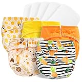 Baby Stoffwindeln Windelhose, 5er Pack Wasserdichte Windeln Baby Set + 5...