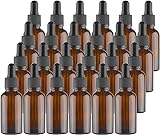 Lawei 24 Stück Pipettenflasche 30ml Braunglas Tropfflasche mit Glaspipette...